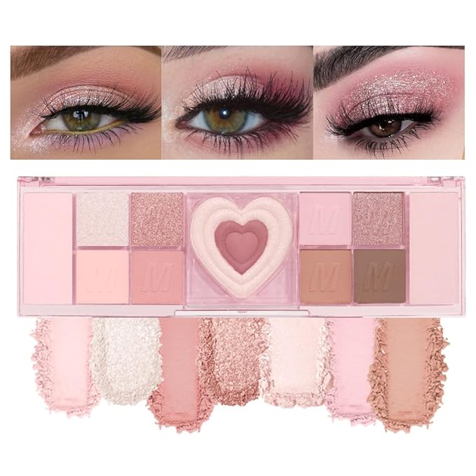 12 Colors Nude Natural Pink Matte Shimmer Eyeshadow Palette for Eye Makeup,High Pigmented Brown Eye Shadow Primers Powder Palet de sombras de ojos-FemmiqueWomen