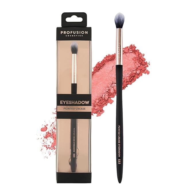 Profusion Cosmetics Pointed Crease Eyeshadow Brush Soft Synthetic Eyeshadow Blending For small Crease Eyebrow Long Lasting smudge Flawless Makeup Look-FemmiqueWomen