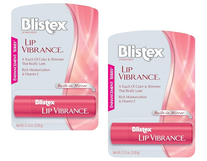 2 Pk Blistex Lip Vibrance Lip Protectant, ( Build-in Mirror)-FemmiqueWomen
