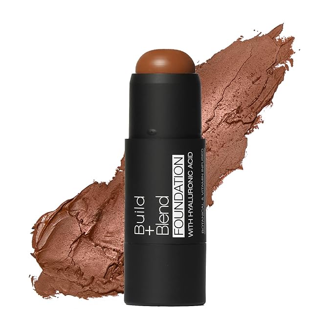 Palladio BUILD + BLEND Foundation Stick, Contour Stick for Face, Professional Makeup for Perfect Look, 0.25 Ounce (Mocha)-FemmiqueWomen