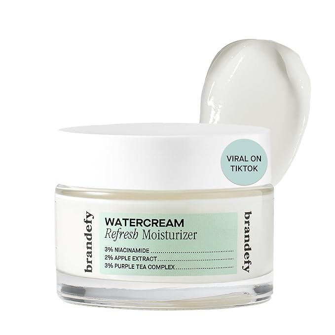 Brandefy Water Cream Refresh Moisturizer - Lightweight, Pore-Refining Hydration Burst for Smooth, Super Hydrated Skin, Daily Face Moisturizer, Made in US (1.6 Oz)-FemmiqueWomen