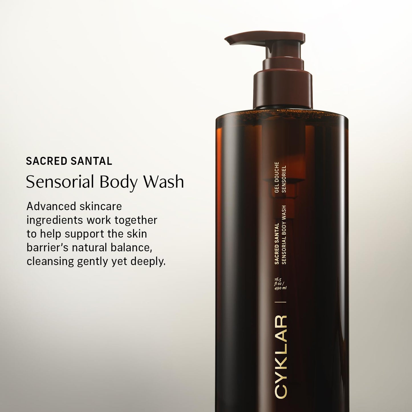 Sensorial Body Wash. Sacred Santal Hydrating Cleanser with Moisture Locking Multi-Oil Complex, Sodium PCA and Glycerin. Nourishing Shower Gel for Women and Men, 16.5 Fl Oz Luxury Bodywash-FemmiqueWomen