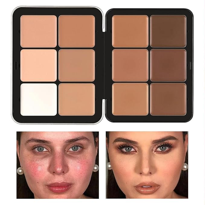 12 Color Concealer Palette & 12 Colors Blush Palette,Full Coverage Makeup,Corrector for Under Eye Dark Circles and Highlight Blush Palette Face Cosmetics Makeup-FemmiqueWomen