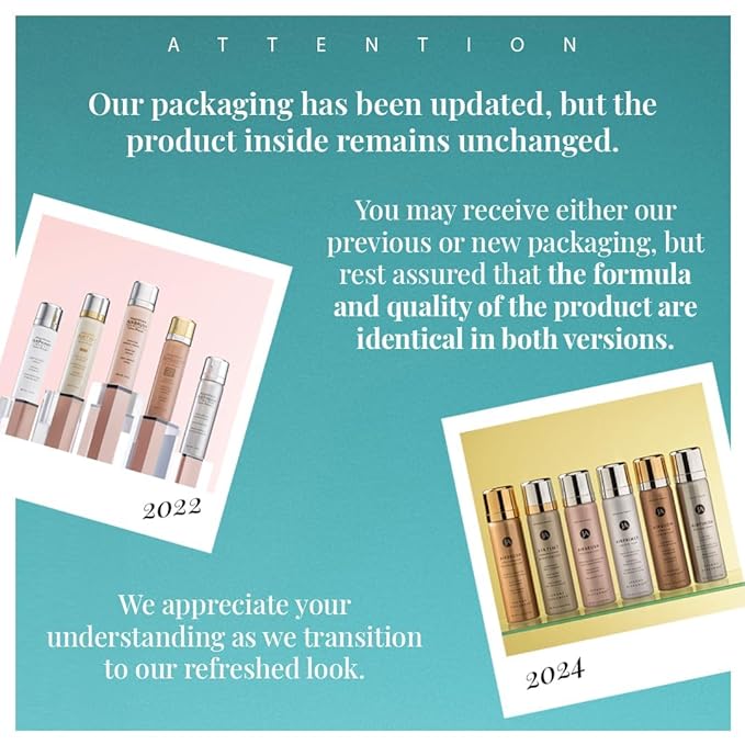 Jerome Alexander Airbrush Foundation Ultra Hydrating, Spray Foundation Makeup with 2x the Active Ingredients, Ultra-Light, Buildable, Full Coverage Formula (Warm Medium)-FemmiqueWomen