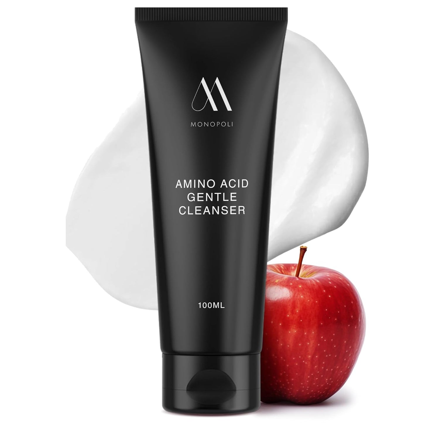 Monopoli Skin Amino Acid Gentle Cleanser | Soft, Refreshed, and Conditioned Skin | Apple-Derived Amino Acids | Gentle Cleansing for Sensitive Skin Types | Single 100g-FemmiqueWomen