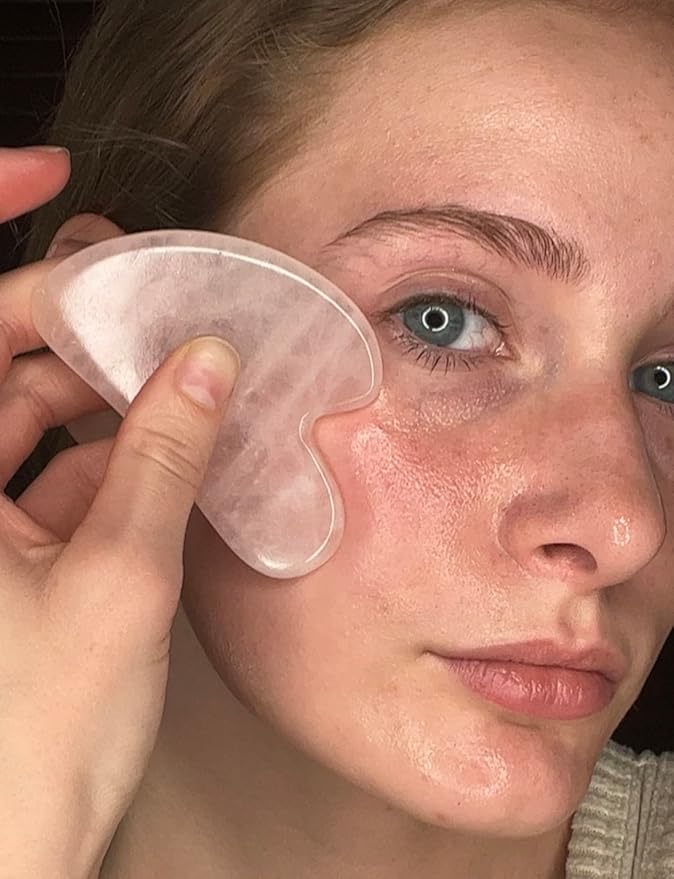 Gua Sha Glide Face Oil - Hydrating and Soothing Face Oil With Azulene Blue Tansy, Blue Chamomile + Squalene | Moisturizer, Face Oil and Soothing Agent for All Skin Types - 1 fl oz (30ml)-FemmiqueWomen