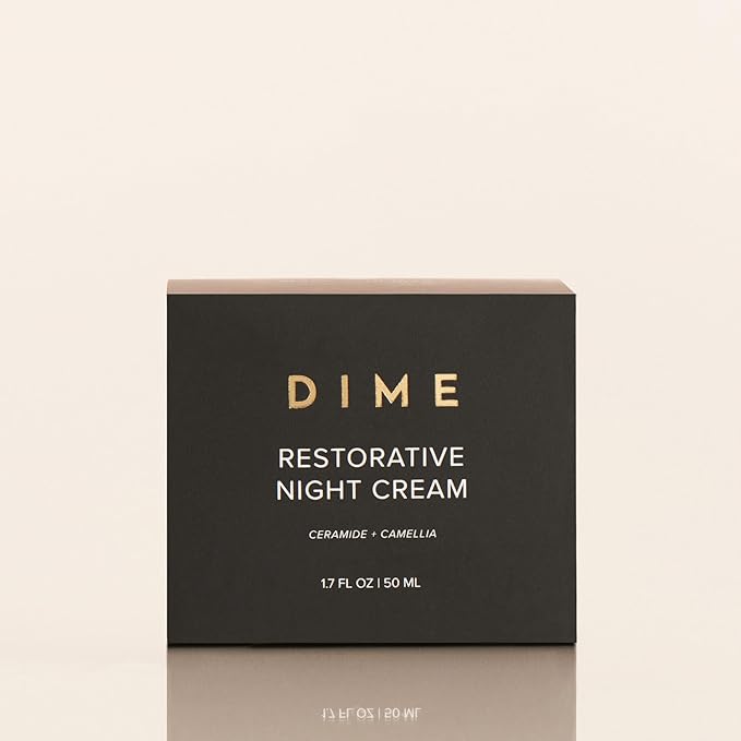 Dime Beauty Restorative Night Cream, Facial Moisturizer with Ceramides and Sea Buckthorn, 1.7 oz / 50 ml in Pump-FemmiqueWomen