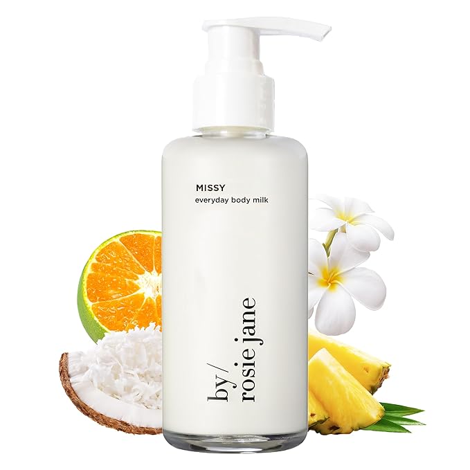 By Rosie Jane Everyday Body Milk (Missy) - Hydrating Toner & Body Moisturizer to Help Even Skin Tone - Infused with Soothing Aloe Vera and Turmeric Root to Promote Anti-Aging (5 Ounce)-FemmiqueWomen