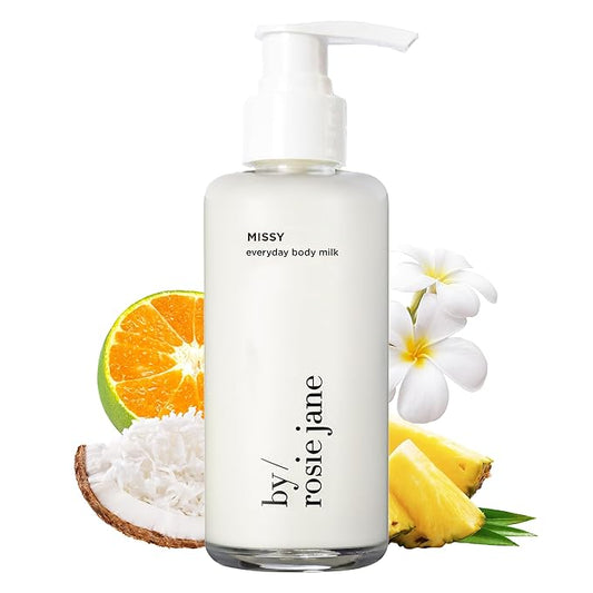 By Rosie Jane Everyday Body Milk (Missy) - Hydrating Toner & Body Moisturizer to Help Even Skin Tone - Infused with Soothing Aloe Vera and Turmeric Root to Promote Anti-Aging (5 Ounce)-FemmiqueWomen
