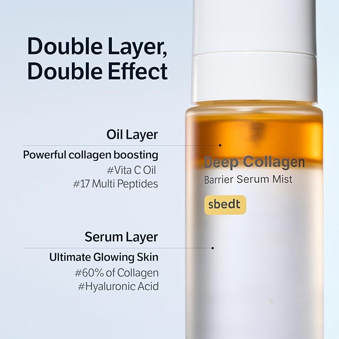 SUNGBOON EDITOR Deep Collagen Barrier Serum Mist | Real Collagen, Multi Peptides, Hydration, Wrinkle Care for Dry Skin, Wrinkles, Korean Moisturizer, Korean Skin Care, Glass Skin Mist-FemmiqueWomen