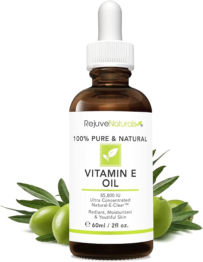 Vitamin E Oil - 100% Pure & Natural, 85,800 IU. Repair Dry, Damaged Skin from Surgery & Acne, Age Spots & Wrinkles. Boost Collagen for Moisturized, Youthful-looking Skin. d-alpha tocopherol, 2 Fl Oz-FemmiqueWomen