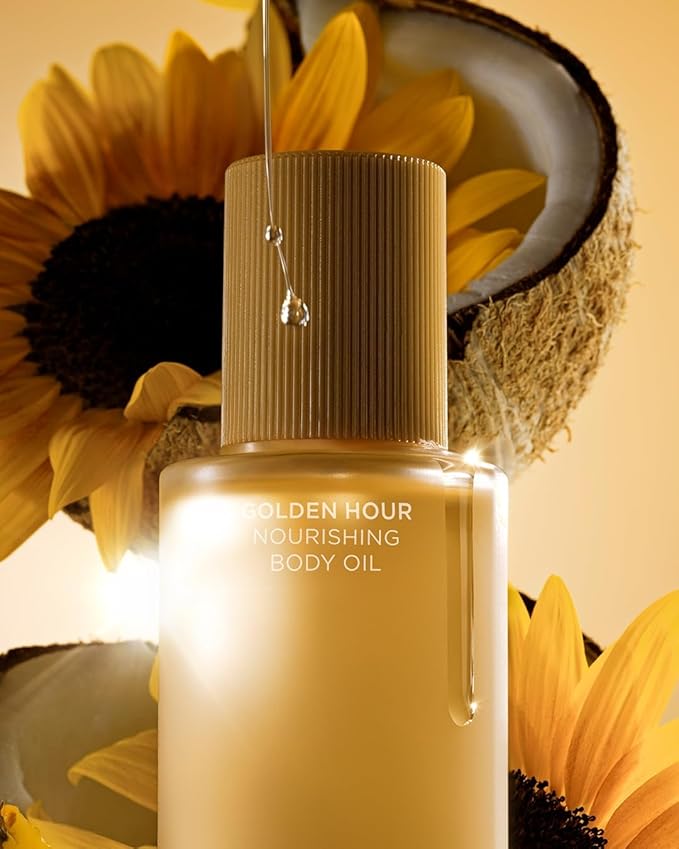 Saltair Body Oil. Luxurious Golden Hour After Shower and Bath Oil Moisturizer for Women and Men. Botanical, Non-Greasy, and Well-Absorbing Lotion for Hydrating Dry Skin. 4oz Pump Bottle-FemmiqueWomen