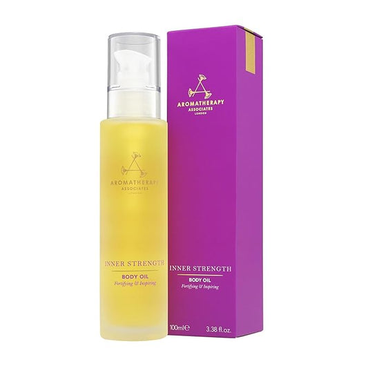 Aromatherapy Associates Inner Strength Body Oil. Luxurious Blend of Oils Made with Clary Sage and Geranium Essential Oils (3.4 fl oz)-FemmiqueWomen