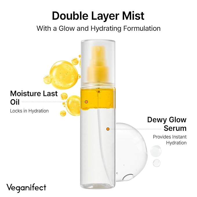Vitamin C Mist with Niacinamide & Glutathione, Glow Mist for Dewy Skin, Makeup Setting Spray for face, Korean Skin Care, Vegan, 3.38 Fl Oz-FemmiqueWomen