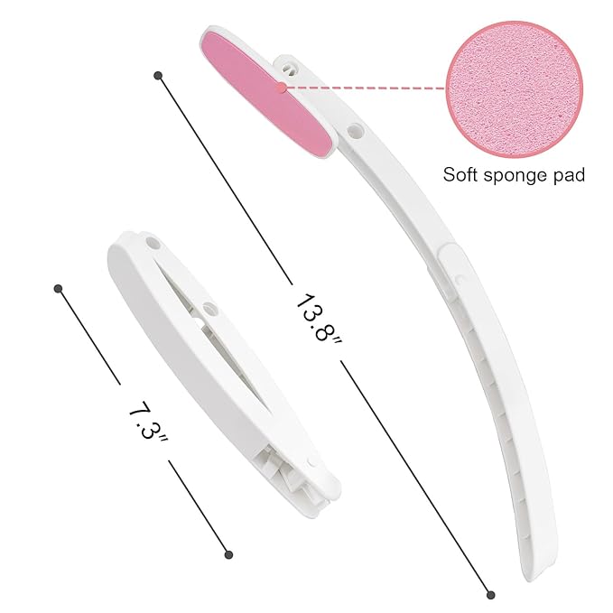 Self Tanner Brushes- Extra Large Blend & Blur Body Kabuki Brush & Back Sunscreen Applicator with Handle, 2 Pcs, Body Makeup Brushes for Legs, Face, Foundation, Tanning, Back Lotion Applicator (Purple)-FemmiqueWomen