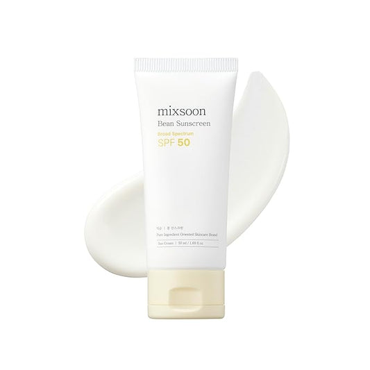 mixsoon Bean Sunscreen 1.69 Fl. Oz. / 50ml SPF 50 Airy Texture Type Lightweight No White Cast For Face Korean Glass Skin Care-FemmiqueWomen