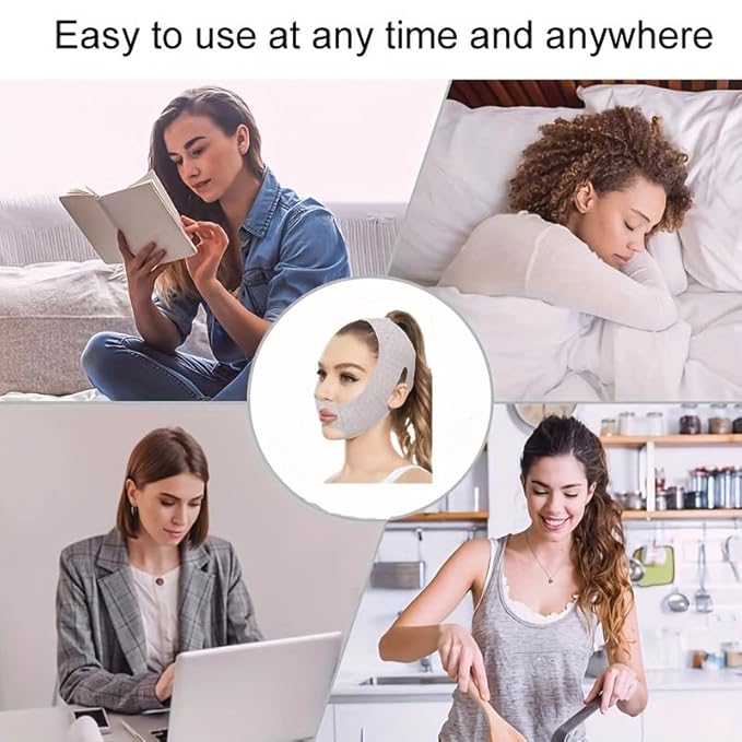2pc V Line Face Lifting Strap - Chin and Cheek Lifting Bandage for V Face Lift - Sleeping Mask Strap for Women - Gift Idea-FemmiqueWomen