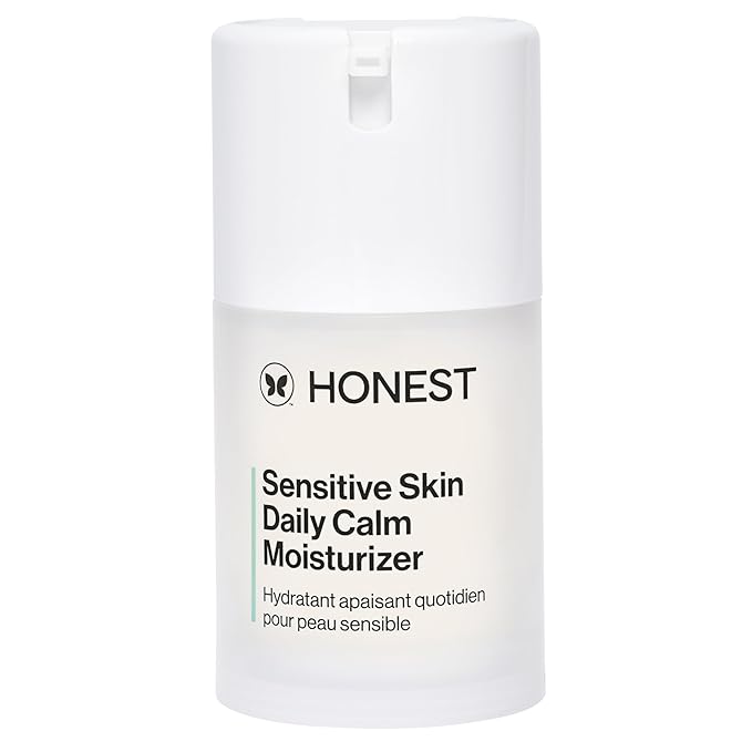 Honest Beauty Sensitive Skin Daily Calm Lightweight Moisturizer | Reduces Redness, Hydrates, + Calms Skin | Hypoallergenic, Fragrance Free, Vegan | 1.7 fl oz-FemmiqueWomen