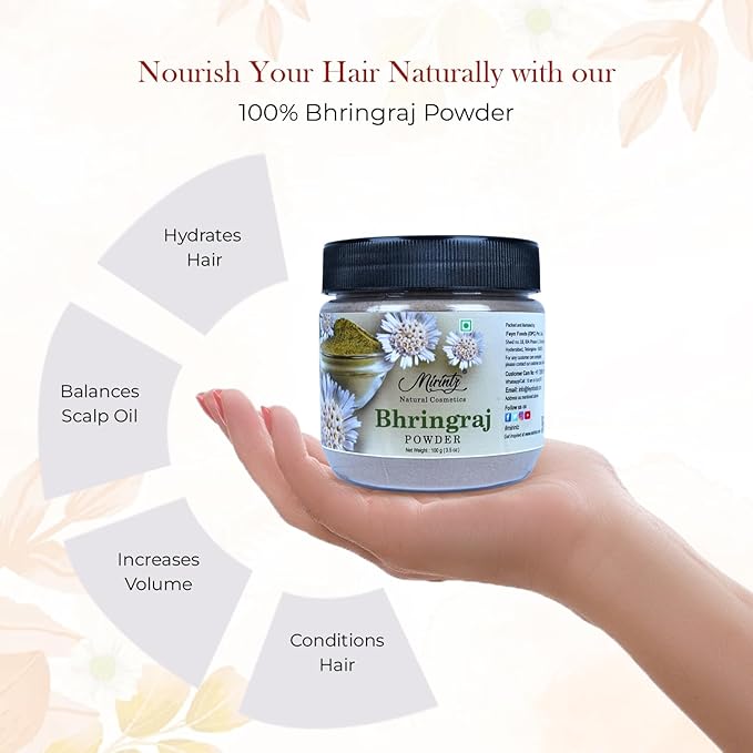 100% Natural Bhringraj Powder | (100 gms) False Daisy Powder Herbal Supplement | Eclipta Alba for Hair Growth Supplements | Karisalankanni Ayurvedic Support for Healthy Hair | Herbal Hair Mix-FemmiqueWomen