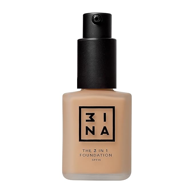 3INA The 3-In-1 Foundation 214 - Vegan Formula - Combination Of Primer, Concealer And Foundation - Medium Coverage - Natural Finish - Perfect For Covering Lines And Blemishes - Long Lasting - 1.01 Oz-FemmiqueWomen