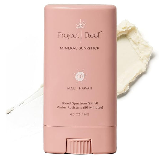 SPF 50 Sheer Mineral Sunscreen Stick - Vegan, Reef Safe, Non-Nano Zinc, Face Sunblock Stick, No White Residue, Pocket Size, Ideal for Travel & Kids .05 oz-FemmiqueWomen