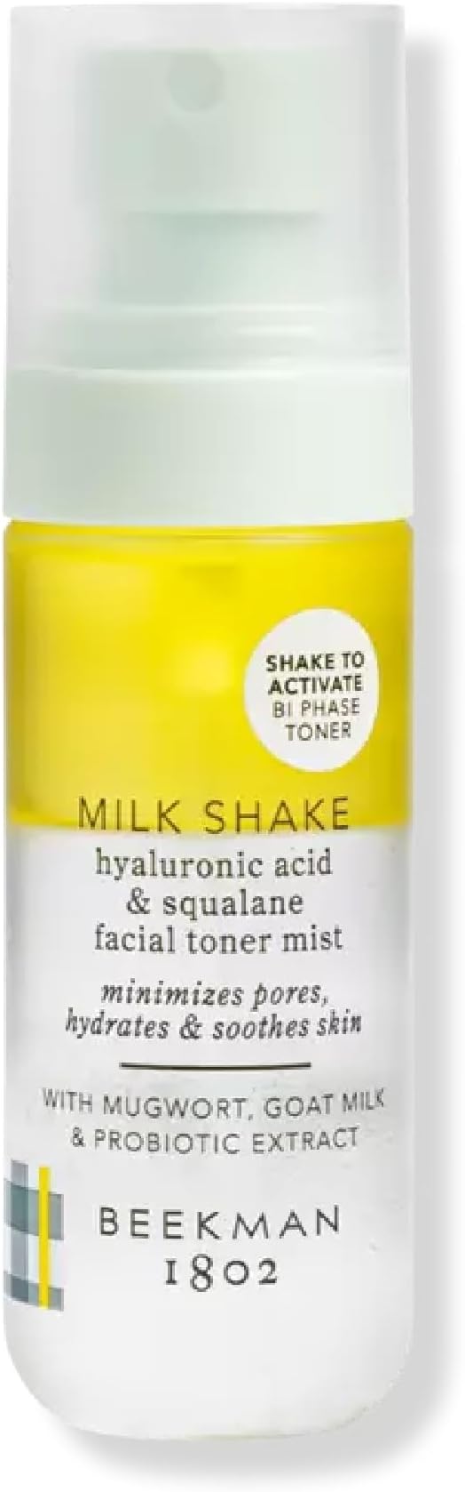 Beekman 1802 Milk Shake Hydrating Face Mist - Hyaluronic Acid & Squalane Facial Mist Minimizes Pores & Gently Moisturizes - Goat Milk Skin Toner Spray - Lightweight, Fragrance-Free Travel Toner-FemmiqueWomen