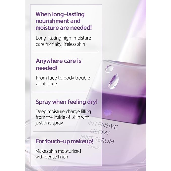 LALACHUU Glow Mist Serum – Hydrating & Soothing Face Mist Artemisia, Centella Asiatica, Evening Primrose, Korean Skin Care, Made in Korea, for Sensitive Skin (Intensive, 3.38 oz)-FemmiqueWomen