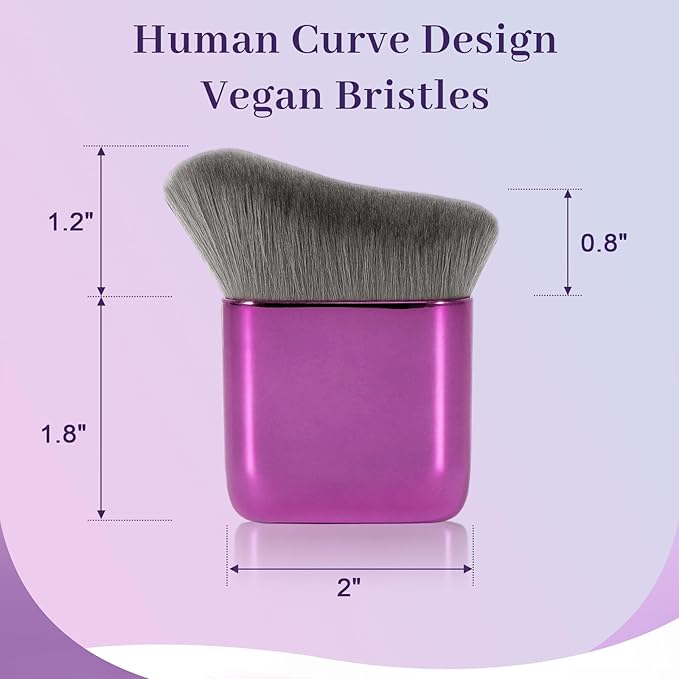 Yoseng Self Tanner Brush for Body & Face - Kabuki Makeup Brush for Self-Tanner,Tanning Mousse,Foundation & Bronzer | Streak-Free Application,Professional Tanning & Body Makeup Tool (Small)-FemmiqueWomen