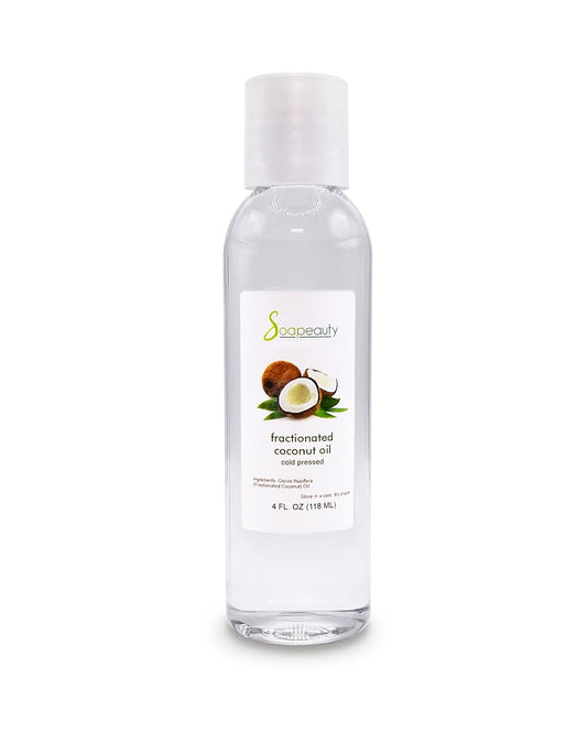 Soapeauty FRACTIONATED COCONUT OIL Cold Pressed Refined | 100% Natural Available in Bulk | Carrier for Essential Oils, Face, Skin, Hair Moisturizer, Soap Making | 4 fl oz-FemmiqueWomen