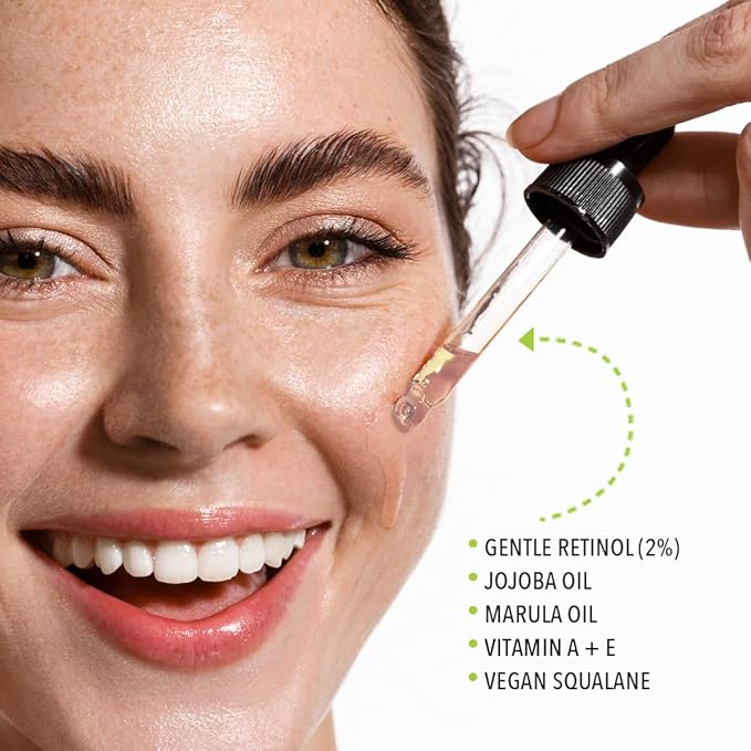 Retinol2 Facial Oil Serum with 2% Advanced Gentle Retinol, Vitamin A+E+F – Freshly Made Anti-Aging, Hydrating, and Firming Formula | 30ml-FemmiqueWomen