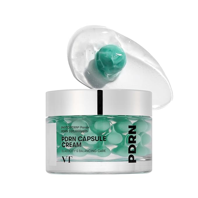 VT COSMETICS PDRN Capsule Cream 100, Hydrating Face Moisturizer with 100,000ppm PDRN, Hyaluronic Acid, 9 Peptides, Firming & Plumping Nourishing Cream, Korean Skin Care (1.69 fl. oz.)-FemmiqueWomen
