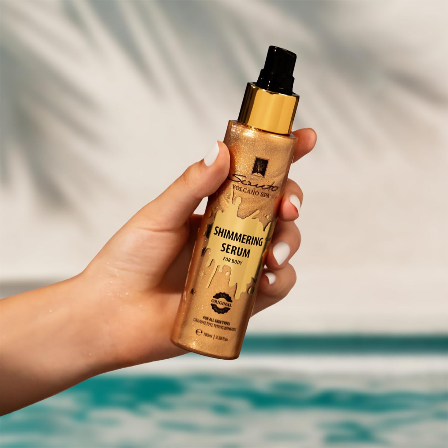 Olive Spa Body Shimmer Oil 100ml – Hydrating Glow Enhancer Glitter Body Oil with Micro Pearls – Fast Absorbing Shimmer for Moisturizing, Illuminating and Shine-FemmiqueWomen