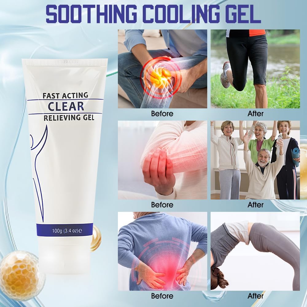 Soothing Cooling Gel 100g, Relieving Body, Pain Relieving, Sports Soothing Cooling Gel Body Care Lotions, Fast Absorbing for Women and Men-FemmiqueWomen