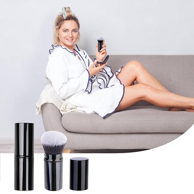 UNIMEIX Makeup Brush Sunscreen Applicator Retractable Kabuki Blush Brush Foundation Brush for Liquid Makeup, Bronzer, Cream or Powder-FemmiqueWomen