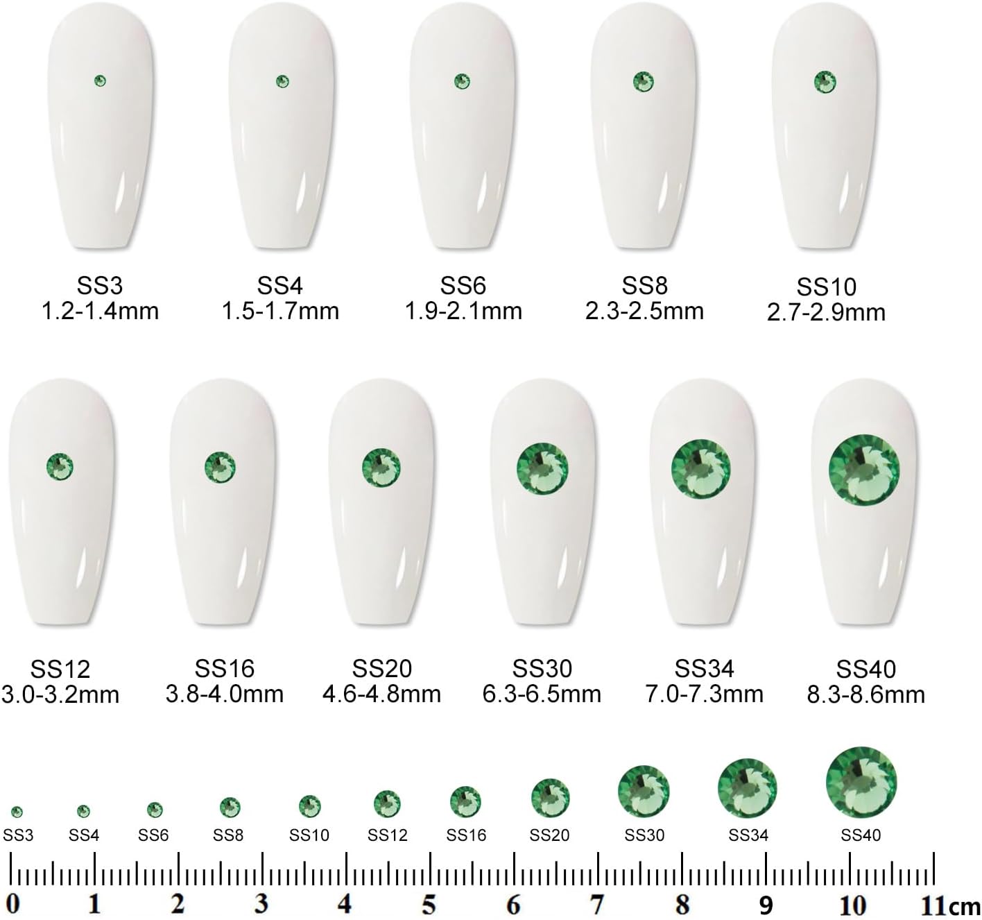 2000 PCS SS16 Flatback Rhinestones,12-Facet Diamond-Cut Glass Gems for Nail Art,Clothing,DIY Crafts,Glue-On Decoration Stones with Silver Backing,Peridot-FemmiqueWomen