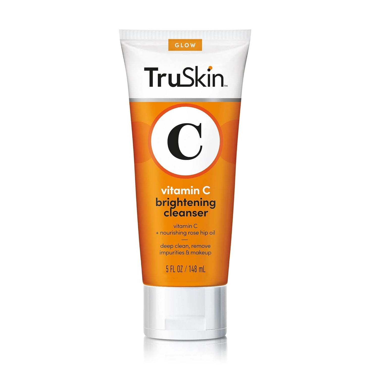TruSkin Vitamin C Cleanser for Face - Brightening Face Wash with Vitamins C & E, Rosehip Oil, Aloe Vera and MSM - Deep Clean and Refresh for Radiant, Healthy-Looking Skin, 5 fl oz-FemmiqueWomen
