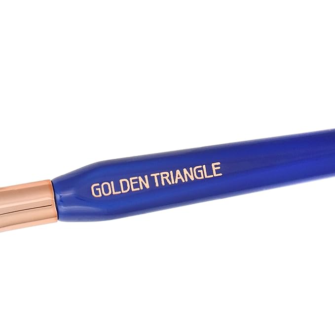 Bdellium Tools Professional Makeup Brush - Golden Triangle 792 Eye Double Dome Blender - With All Vegan and Soft Synthetic Fibers, For Effortless Application and Blending (Blue, 1pc)-FemmiqueWomen