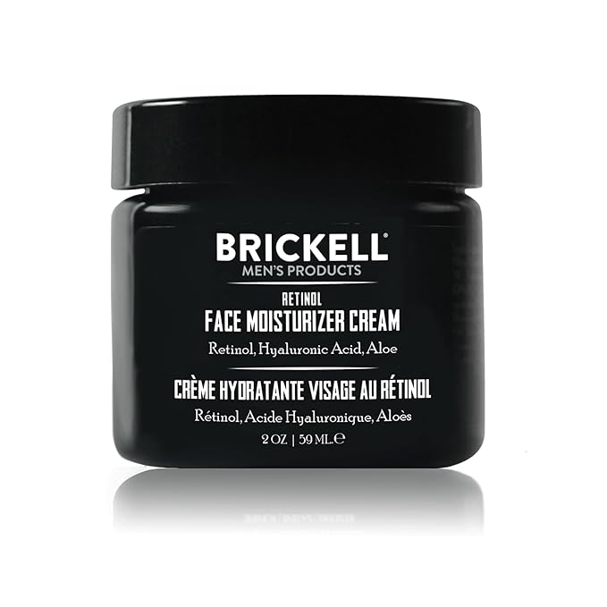Brickell Men's Retinol Face Moisturizer Cream For Men, Natural & Organic, Anti-Wrinkle Face Night Cream with Retinol & Hyaluronic Acid To Reduce Fine Lines and Even Skin Tone, Fragrance-Free, 2 Ounce-FemmiqueWomen