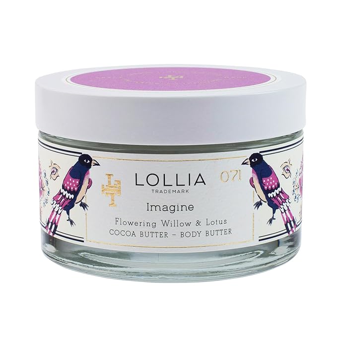 LOLLIA Imagine Body Butter, 5.5 oz. - Flowering Willow & Lotus Fragrance - Shea Butter & Cocoa Butter, Body Lotion for Women, Hydrating & Smooth Body Moisturizer-FemmiqueWomen