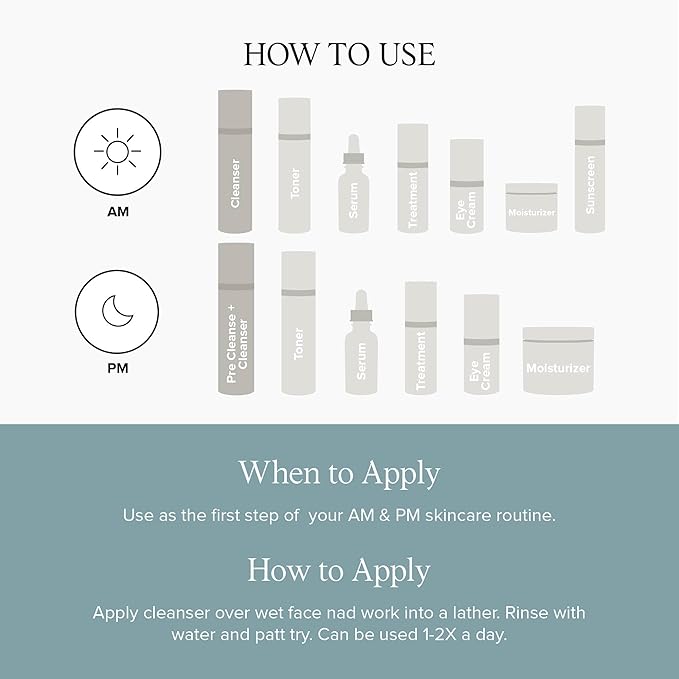 DRMTLGY Essential Facial Cleanser - Gentle Face Cleanser and Face Wash for Women and Men with Anti-Aging Peptides & Hyaluronic Acid. 6.9 fl oz-FemmiqueWomen