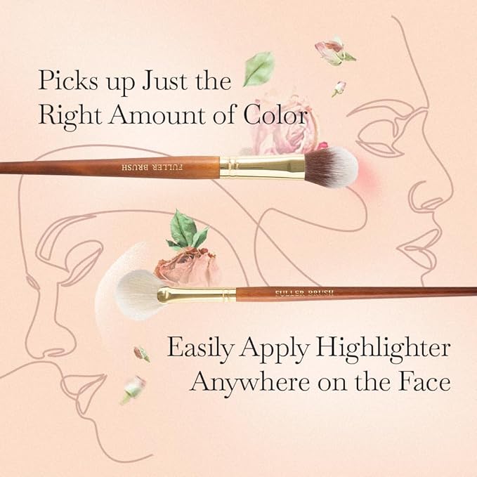 Fuller Cosmetic Brush & Bag Set (Set of 7 Brushes)-FemmiqueWomen