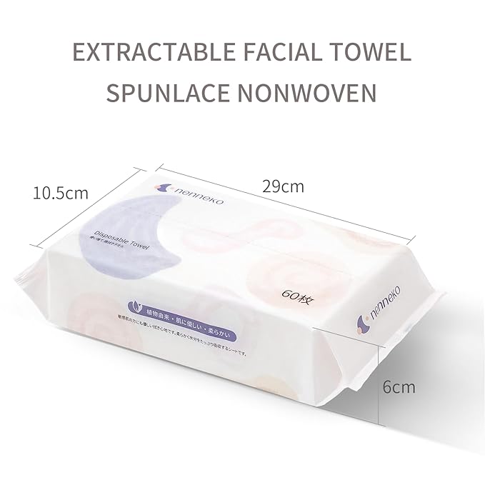 Disposable Face Towel XL Facial Wipes - Organic Vegan Biodegradable Face Towels，Ultra Soft Thick Wash Cloths for Adults and Baby, 100% Cotton Dry Wipes for Washing and Drying-FemmiqueWomen