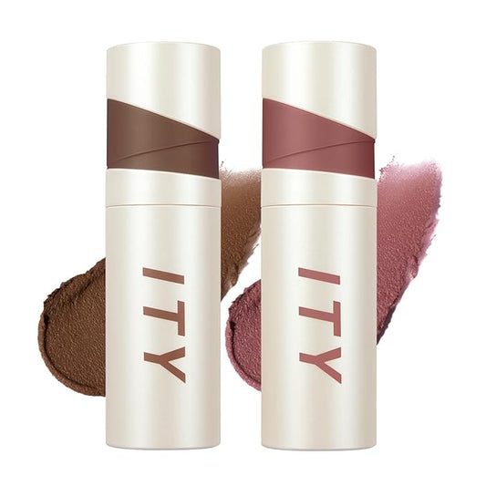 ITY Velvet Matte Finish Lip Stain-Mousse Textured Lip Clay, Red Shade, Conceals Lip Lines, Rich Pigment Lip Tint Lipsticks, 0.14 oz (4g) in Earthy, Berrylicious.-FemmiqueWomen