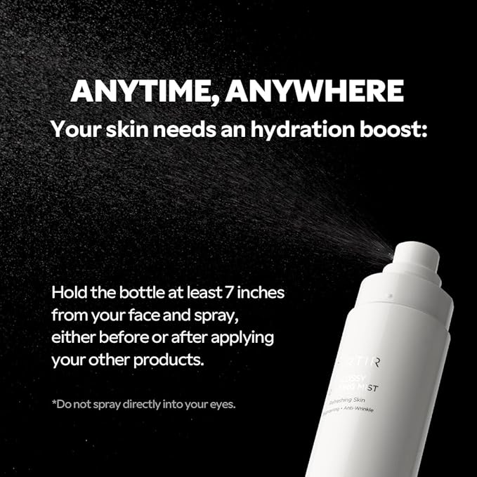 TIRTIR Glossy Coating Mist 3.38 fl. oz, Illuminating Polyglutamic Acid Face Mist for Fresh, Glowing Skin,Cooling, Soothing, Makeup Prep Spray-FemmiqueWomen