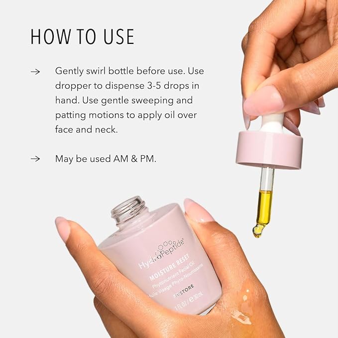 HydroPeptide Moisture Reset, Phytonutrient Facial Oil, Hydrate and Enrich Skin, Improves Skin Barrier Function, 1 Ounce-FemmiqueWomen