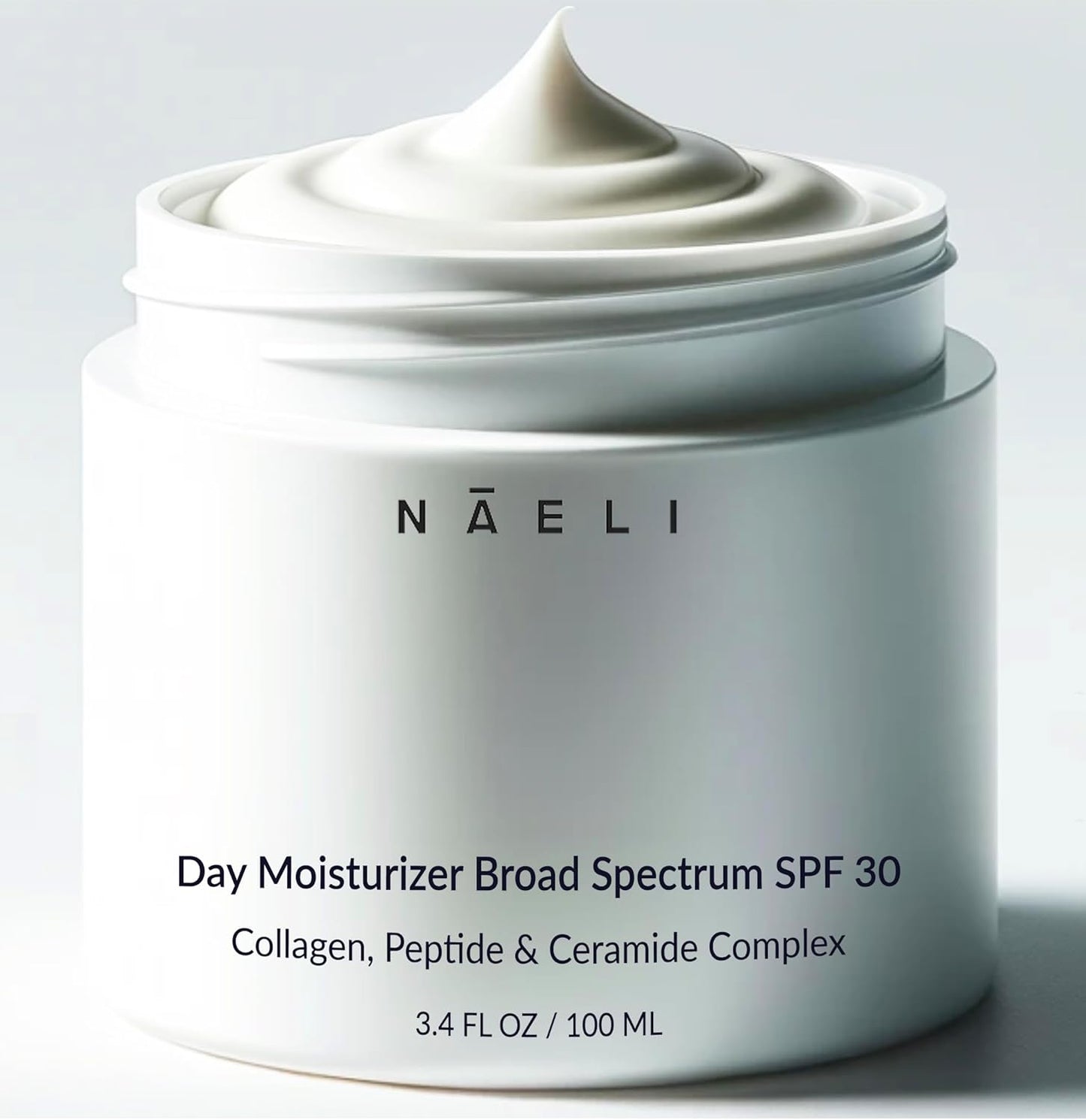 NAELI Face Moisturizer with SPF 30, Anti Aging Collagen & Peptide Cream, Reduces Wrinkles - Lightweight Skin Hydration with Hyaluronic Acid, Paraben Free & Non-Comedogenic Sunscreen, 3.4 oz-FemmiqueWomen