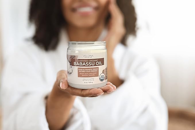 velona Babassu Oil USDA Certified Organic - 16 Fl Oz | 100% Pure and Natural Carrier Oil | Refined, Cold Pressed | Face, Hair, Body & Skin Care and Cooking | Use Today - Enjoy Results-FemmiqueWomen