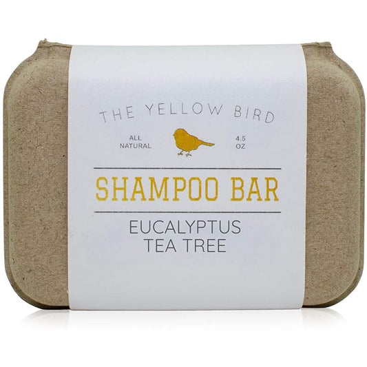 The Yellow Bird Eucalyptus Tea Tree Shampoo Bar. All Natural & Organic Ingredients. Sulfate Free, Detergent Free, Color Safe, and Silicone Free. Vegan, Plastic Free, Zero Waste Shampoo Soap-FemmiqueWomen