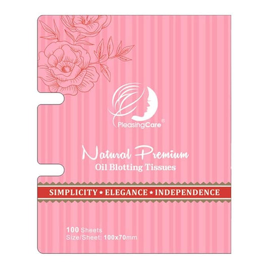 Oil Blotting Paper Sheets, 100 Counts, Natural Rose Facial Oil Absorbing Face Blotting Sheets - Take Only 1 Piece Each Time Design - No Waste and Easy to Carry in Pocket (Rosy - 1 Pack)-FemmiqueWomen