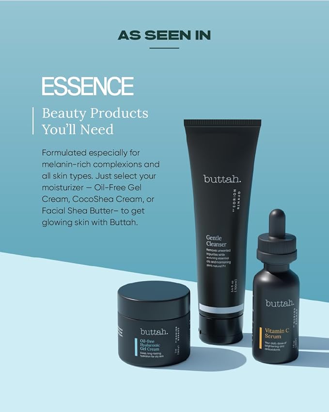 Buttah Skin by Dorion Renaud Oil-Free Hyaluronic Gel Cream 2oz - Daily Moisturizer - Hyaluronic Acid for Deep Hydration - AM & PM Moisturizer - Naturally Based Skin Care - Black-Owned Skincare-FemmiqueWomen